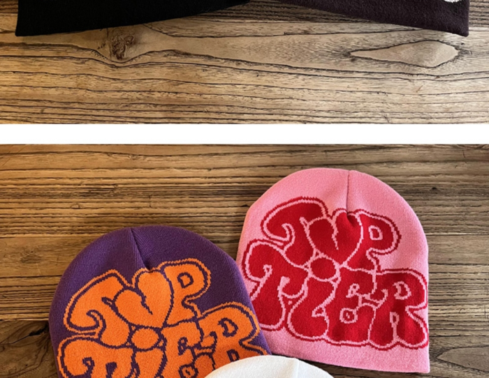 [buy more save more]Cartoon Mosaic letter cold hat