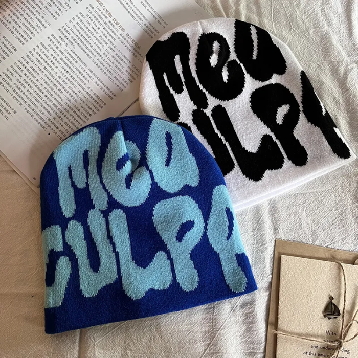 Personality fluid letter knitted hat 15 colors