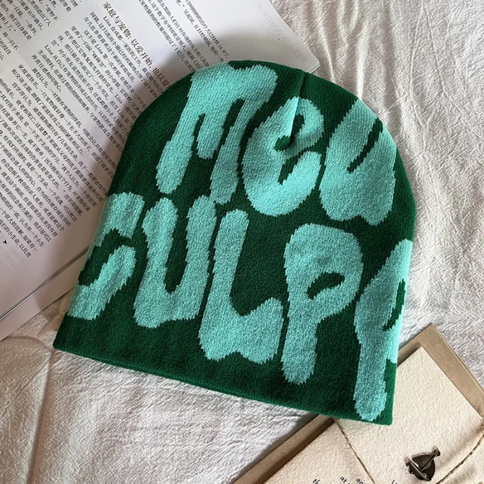 Personality fluid letter knitted hat 15 colors