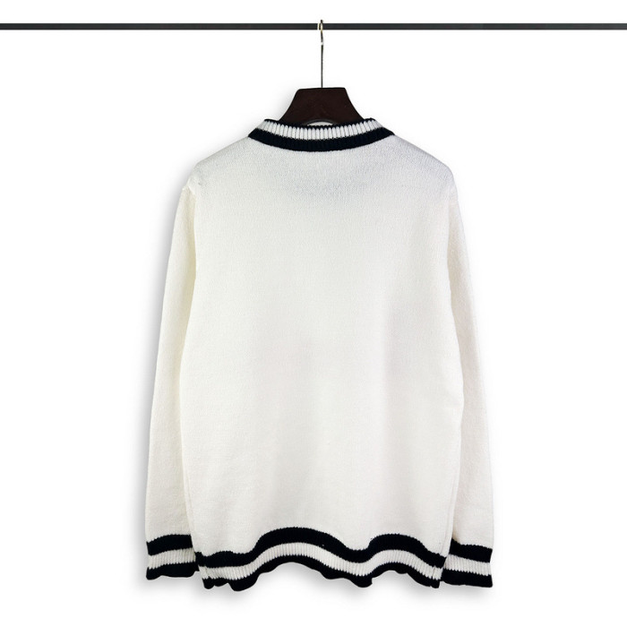 High Street Monogrammed Striped Jacquard Sweater 2 Colors