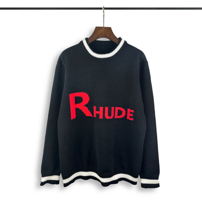 High Street Monogrammed Striped Jacquard Sweater 2 Colors