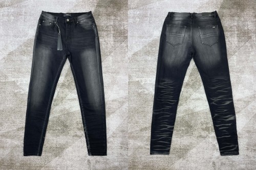 1:1 quality version Alphabet embroidery pressed drill jeans 2 colors