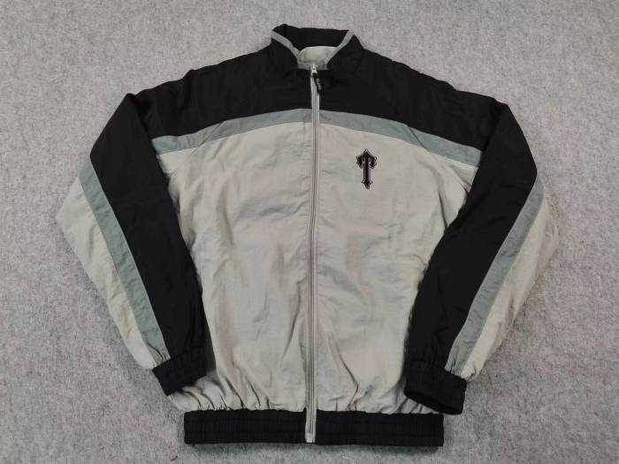 1:1 quality version Black and Gray Embroidered Jacket Set