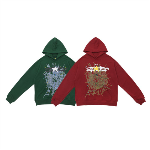 Spider Web Alphabet Print Hoodie 2 Colors