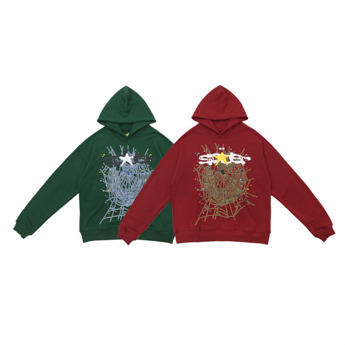 Spider Web Alphabet Print Hoodie 2 Colors