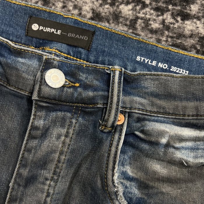 [buy more save more]  1:1 quality version Dark Blue Graffiti Straight Leg Jeans