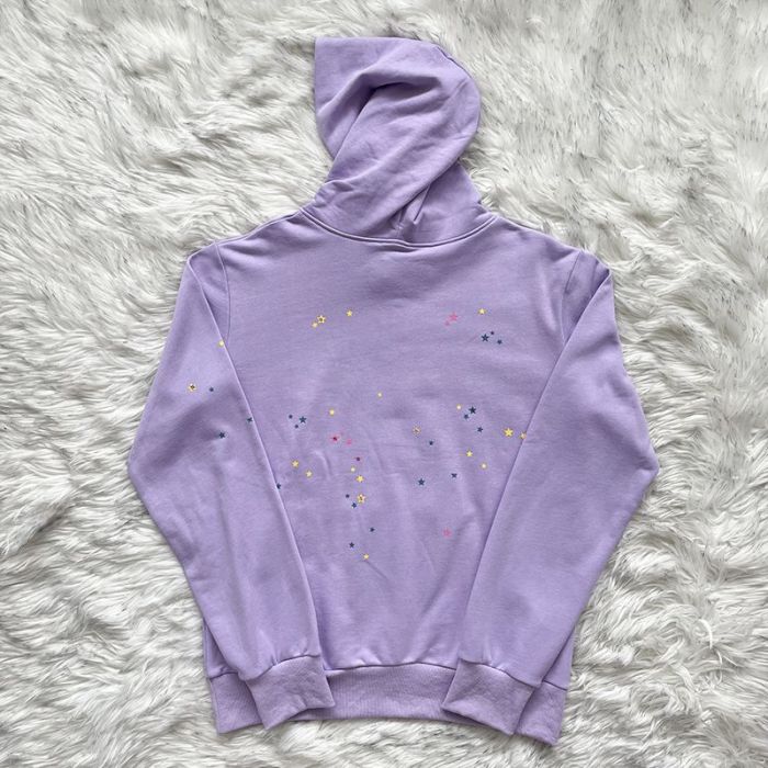 Taro Purple Rhinestone English Character Hoodie