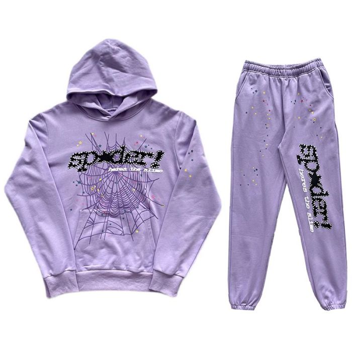 Taro Purple Rhinestone English Character Hoodie