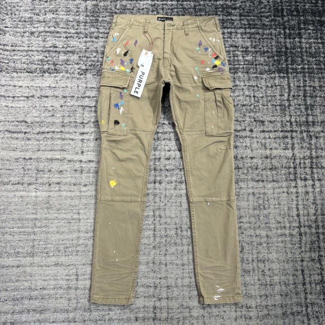 1:1 quality version Colorful Graffiti Multi-Pocket Work Pants