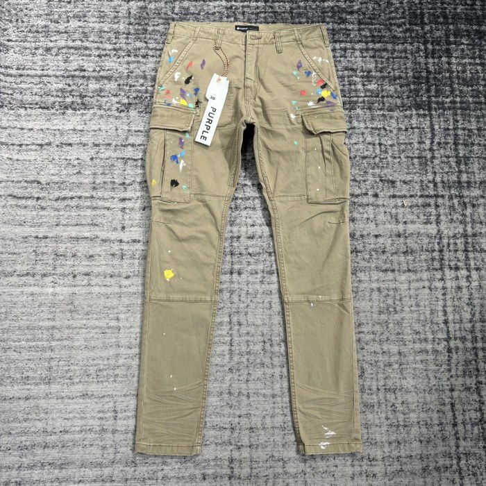 1:1 quality version Colorful Graffiti Multi-Pocket Work Pants
