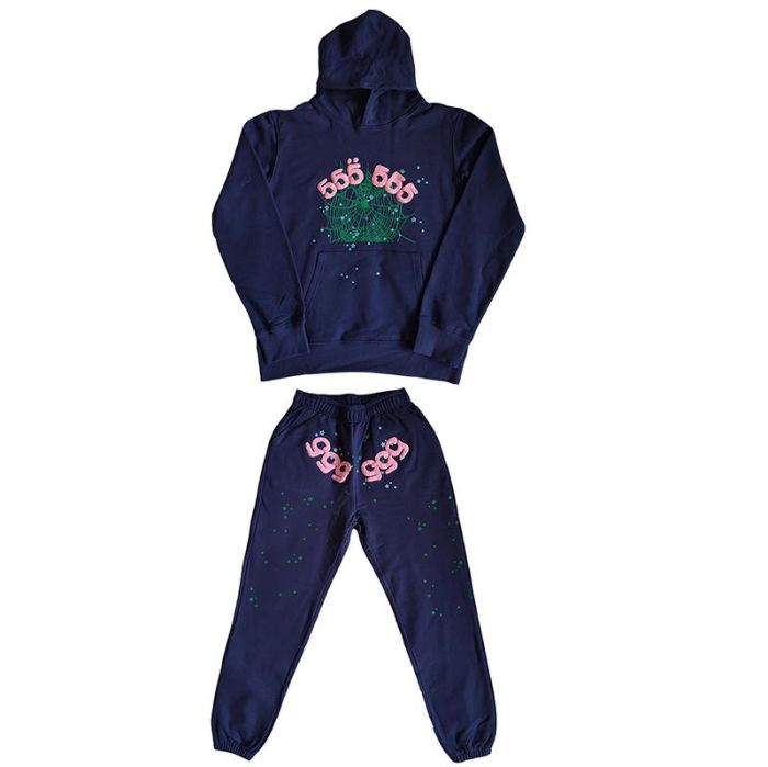 Fluorescent Green Spiderweb Print Sweatpants