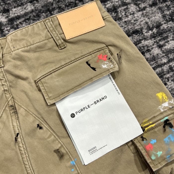 1:1 quality version Colorful Graffiti Multi-Pocket Work Pants