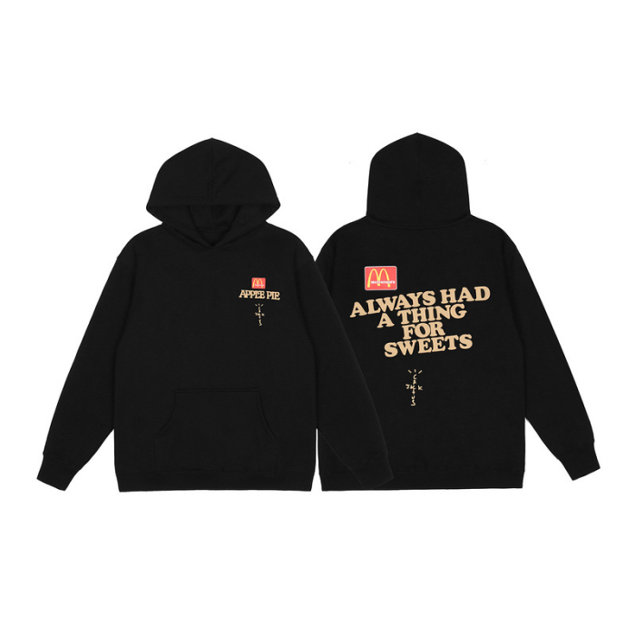 McDonald's co-branded ketchup badge print sweatshirt hoodie