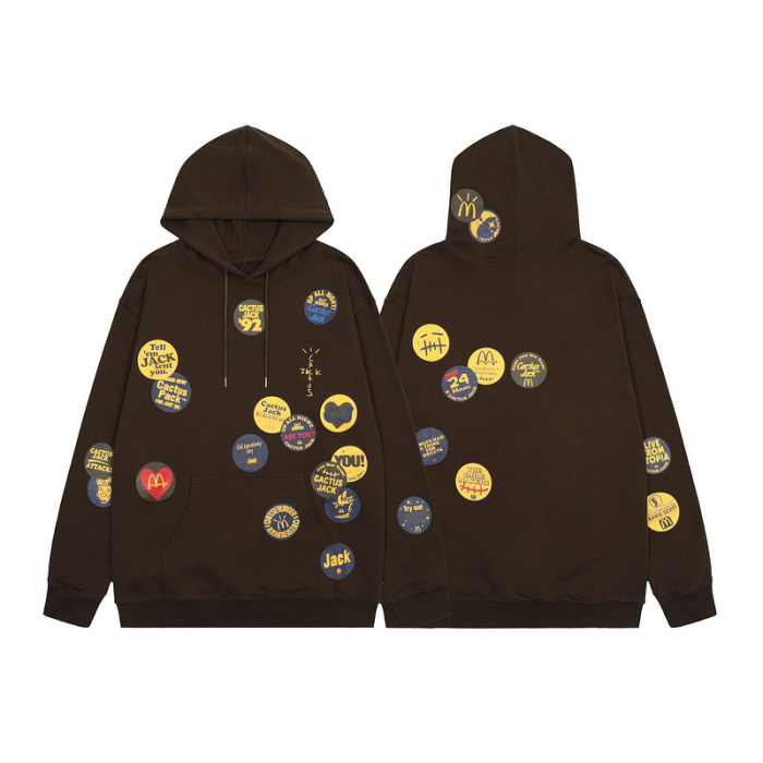 McDonald's co-branded ketchup badge print sweatshirt hoodie