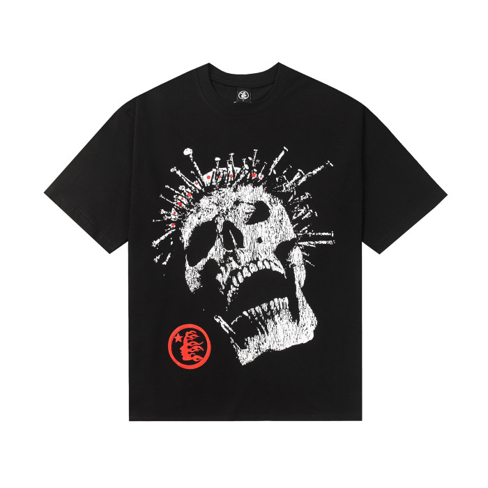 [50% Off]Two-tone skull Emperor half-face printed tee 2 colors 23289154