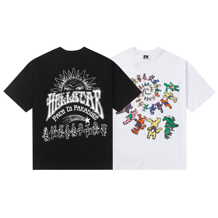 [buy more save more] 1:1 quality version Dynamic fluorescent miniature printed tee 2 colors