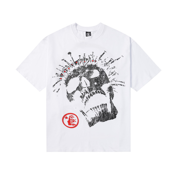 [50% Off]Two-tone skull Emperor half-face printed tee 2 colors 23289154