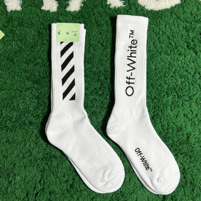 Pure white barcode printed stockings