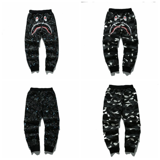 Shark Head Glow-in-the-Dark Printed Terry Sweatpants 2 colors