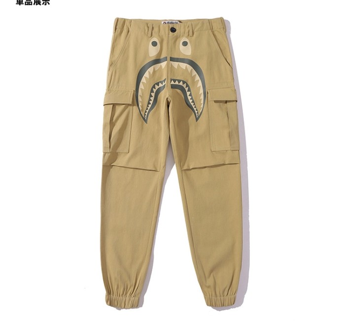 Shark's Head Multi-Pocket Printed Work Pants 2 colors
