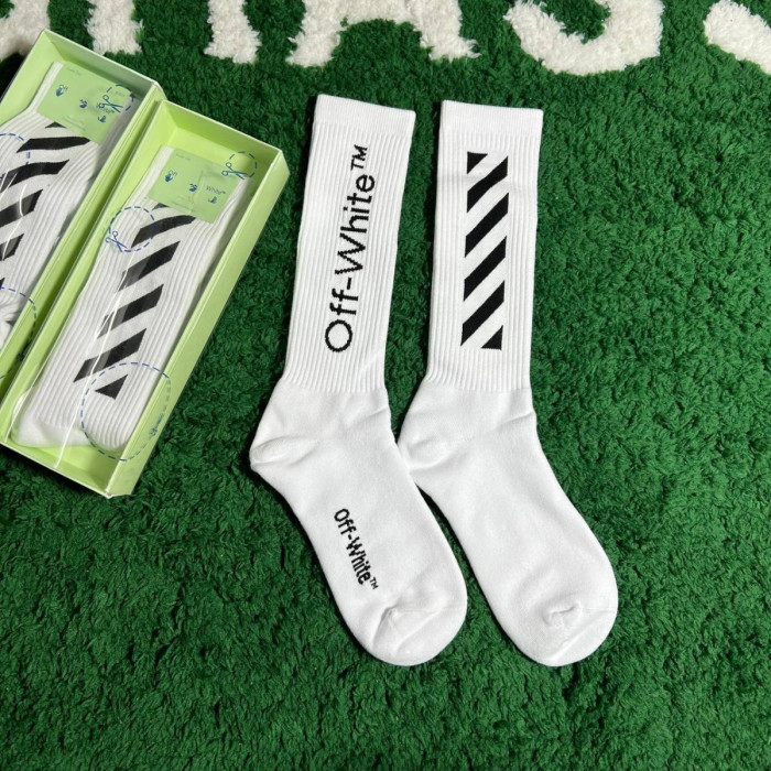 Pure white barcode printed stockings