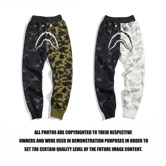 Shark Head Skull Dark Colorblock Pants 2 colors