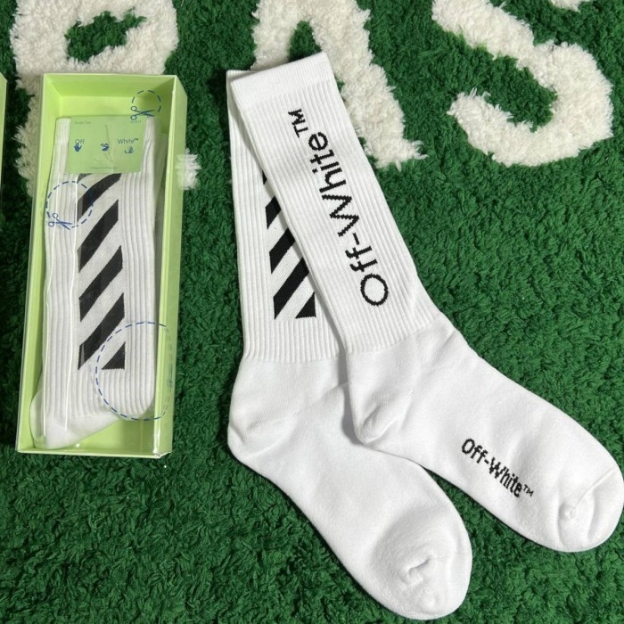 Pure white barcode printed stockings