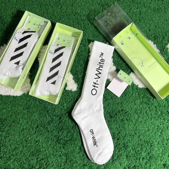 Pure white barcode printed stockings