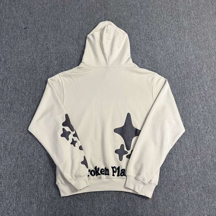 Classic Beige Not Alone Printed Foam Sweatshirt Hoodie