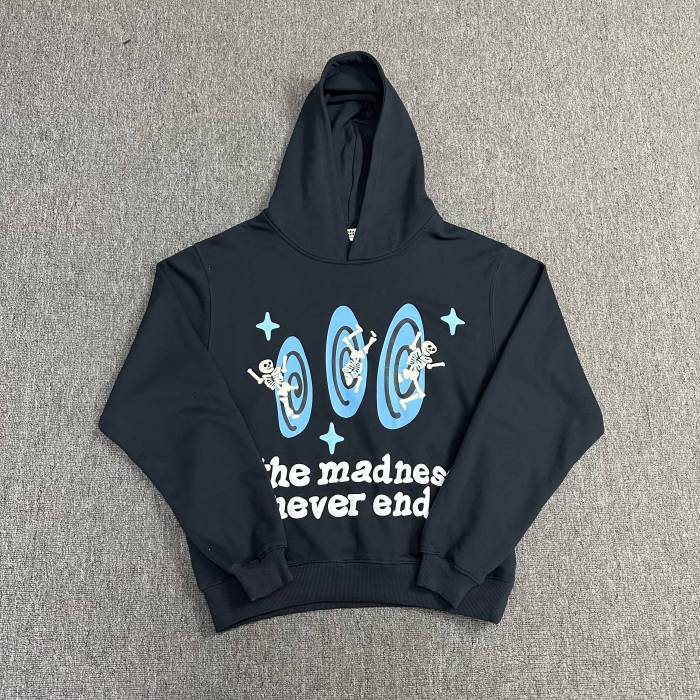 High Street Three Swirls Foam Print Hoodie