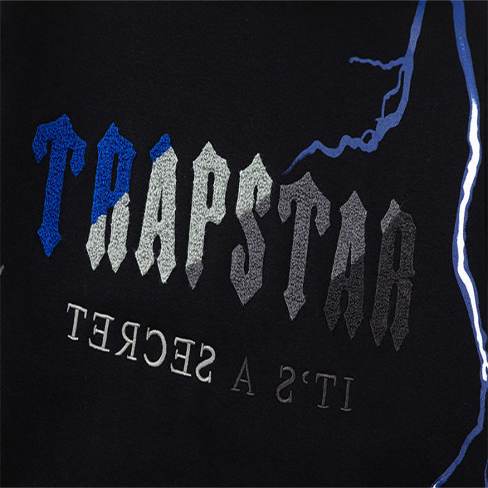 [buy more save more] 1:1 quality version Lightning blue and white lettered towel embroidered hoodie