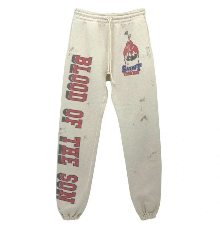 [buy more save more]Big 4 Washed and Aged Two Side Pattern Printed Sweatpants 2 colors