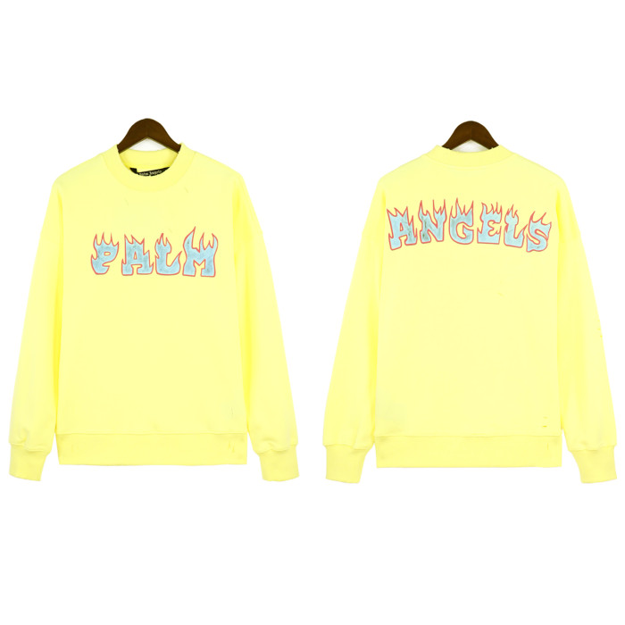 High Street personality Flame monogram print hoodie 2 colors