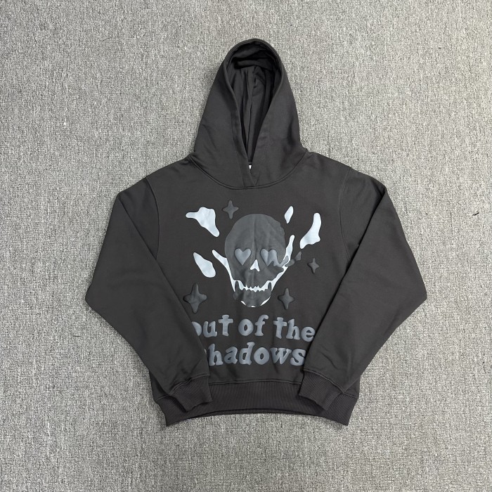 Love Skull hair foam print hoodie