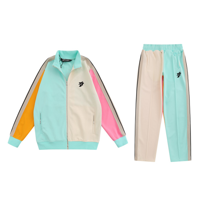 High Street colorful patchwork printed tracksuit