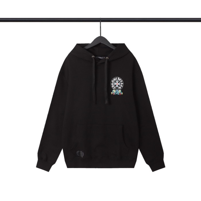 Hipster Cross Chain Print Hoodie