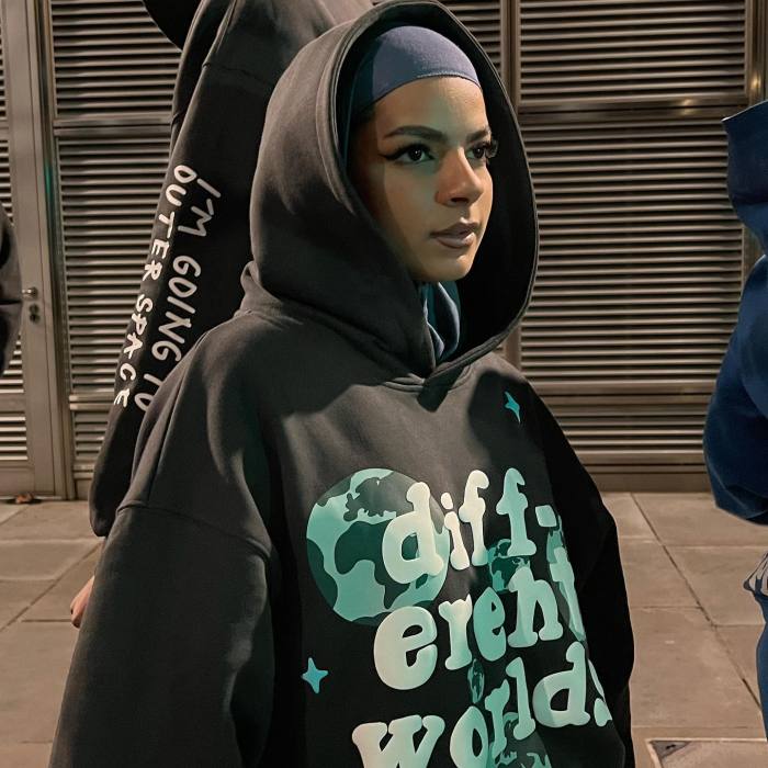 Different world Magic foam printed hoodie