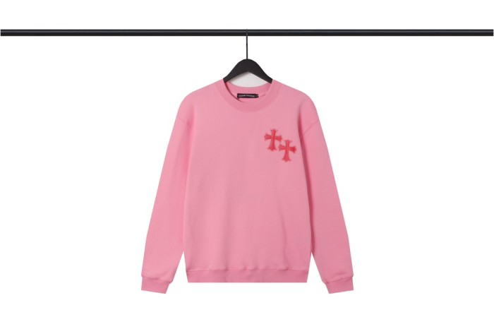 Heavy duty metallic embroidered crew neck sweater 3 colors