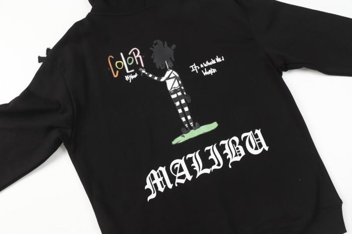 Black And White Striped Matchmaker Print Zip Hoodie