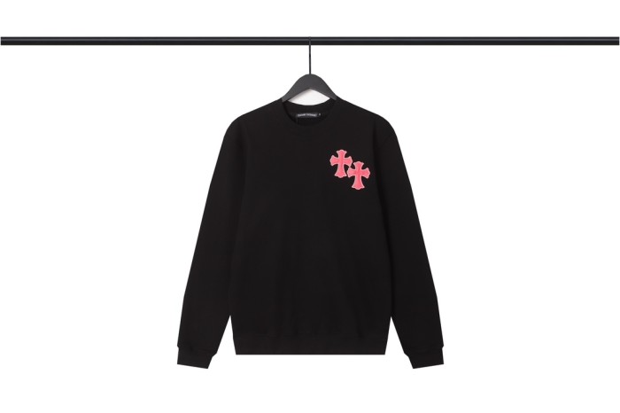 Heavy duty metallic embroidered crew neck sweater 3 colors