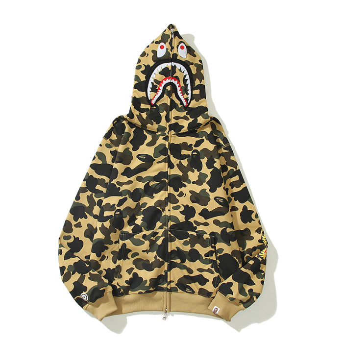 Shark Camouflage Zipper Hooded Jacket 6 colors
