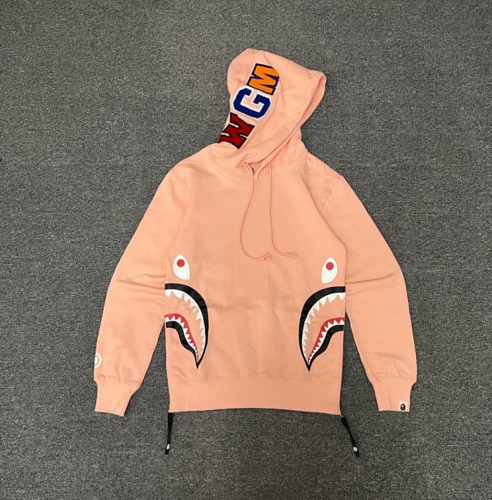 1:1 quality version Side Double Zipper Shark Hooded Sweatshirt 3 colors