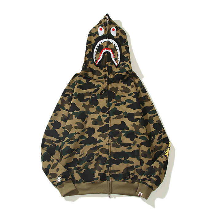 Shark Camouflage Zipper Hooded Jacket 6 colors