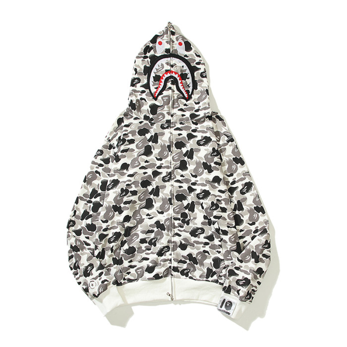 Shark Camouflage Zipper Hooded Cardigan Jacket 3 colors