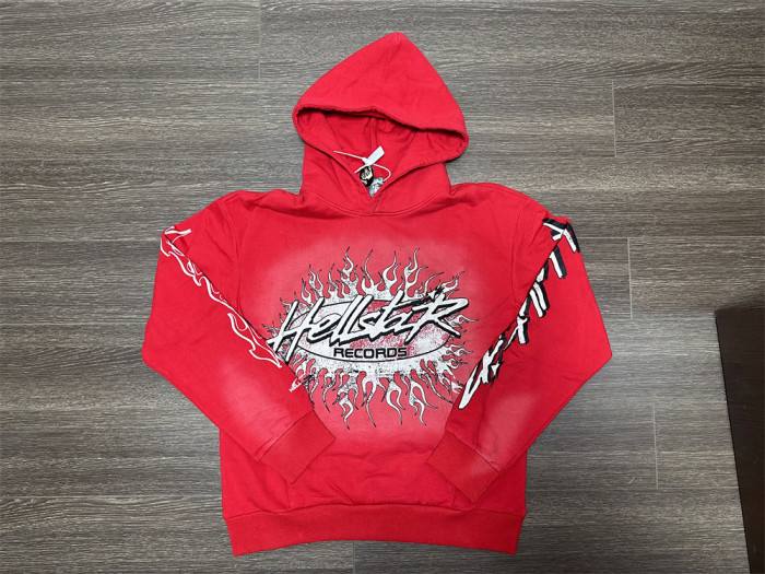 [Including comparative images of RepDog and other seller] 1:1 quality version Double Arm Colored Cloud Half Face Washed Old Hoodie