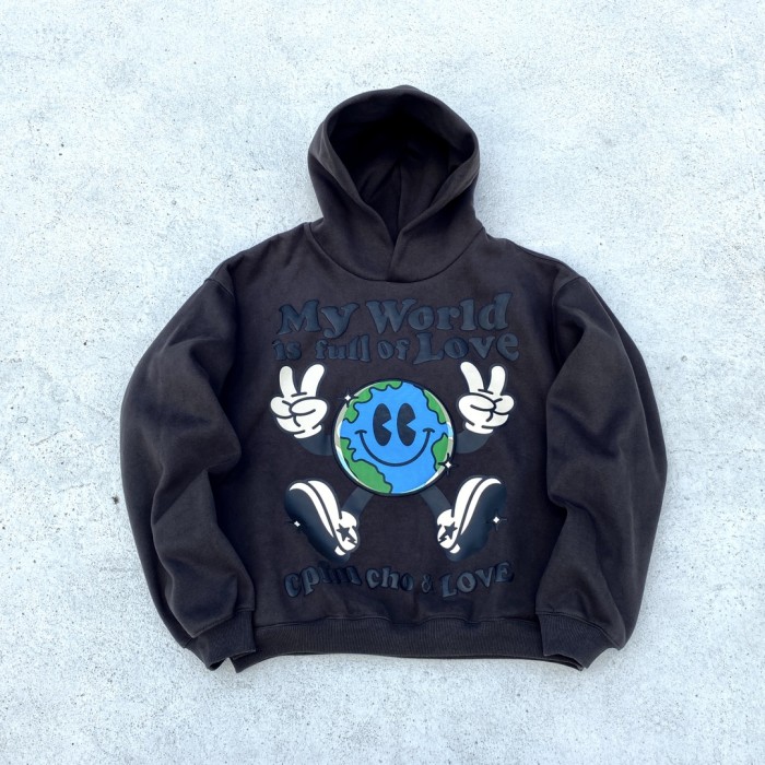 Smile Earth fleece hoodie