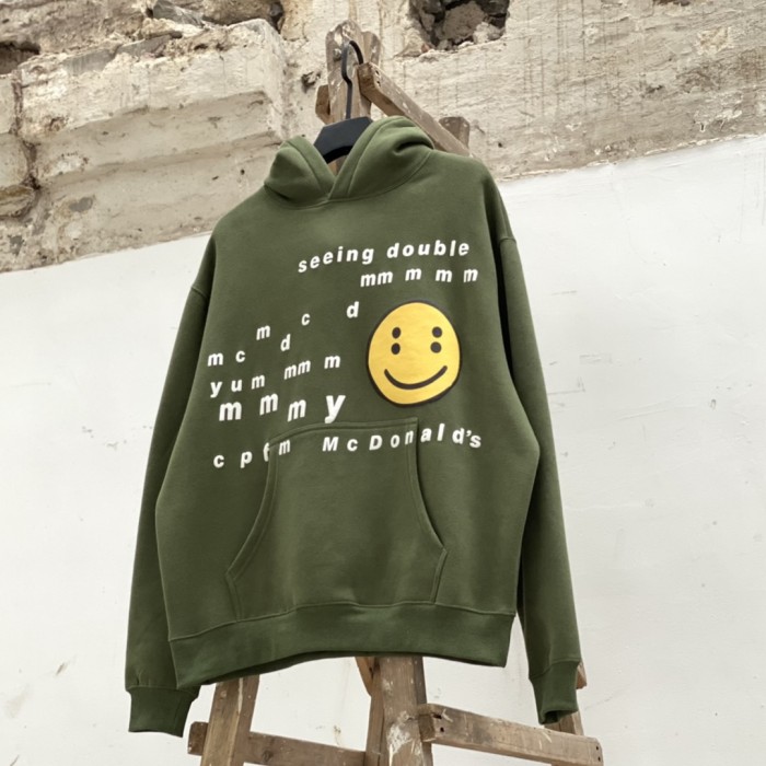 Alphabet Smiley Padded Hoodie