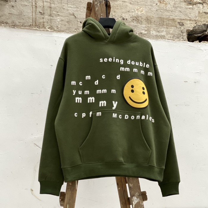 Alphabet Smiley Padded Hoodie