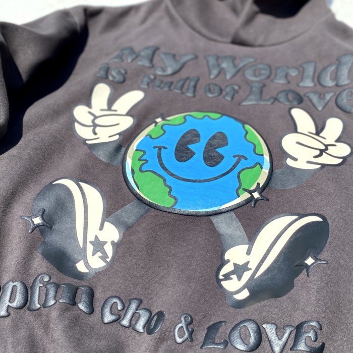 Smile Earth fleece hoodie