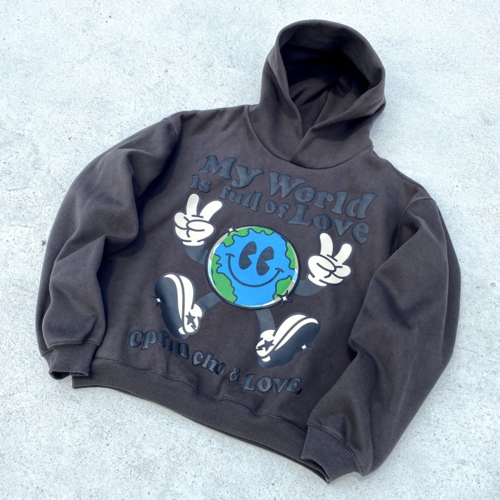 Smile Earth fleece hoodie
